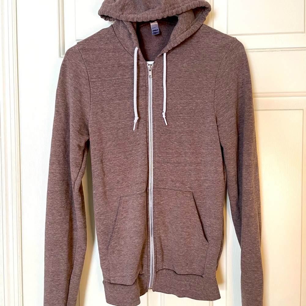 American Apparel zip-up hoodie, size S